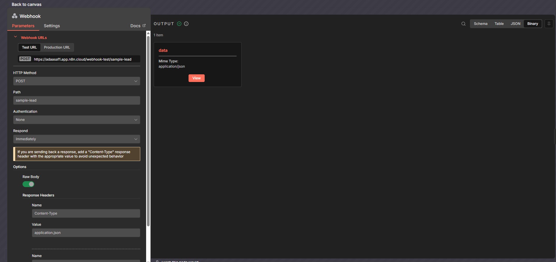 Method POST Configuration